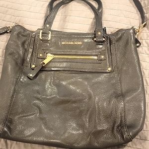 Black Michael Kors strap shoulder crossbody leather bag
